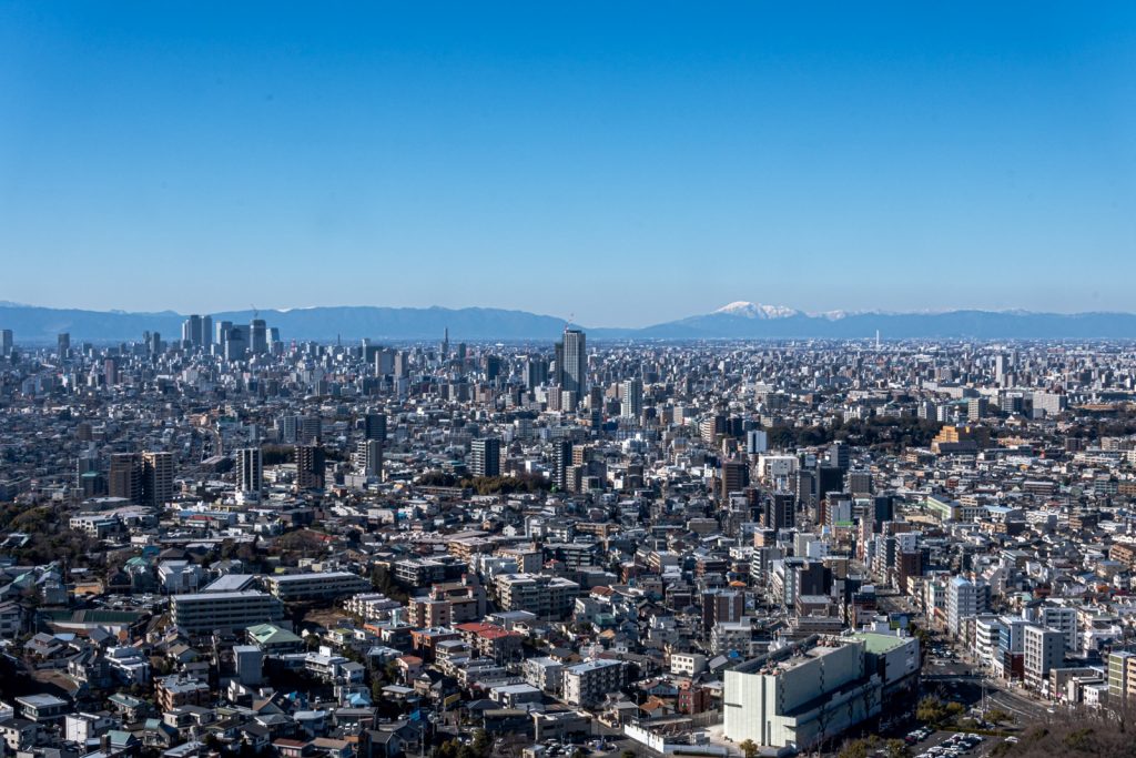 名古屋から見える伊吹山