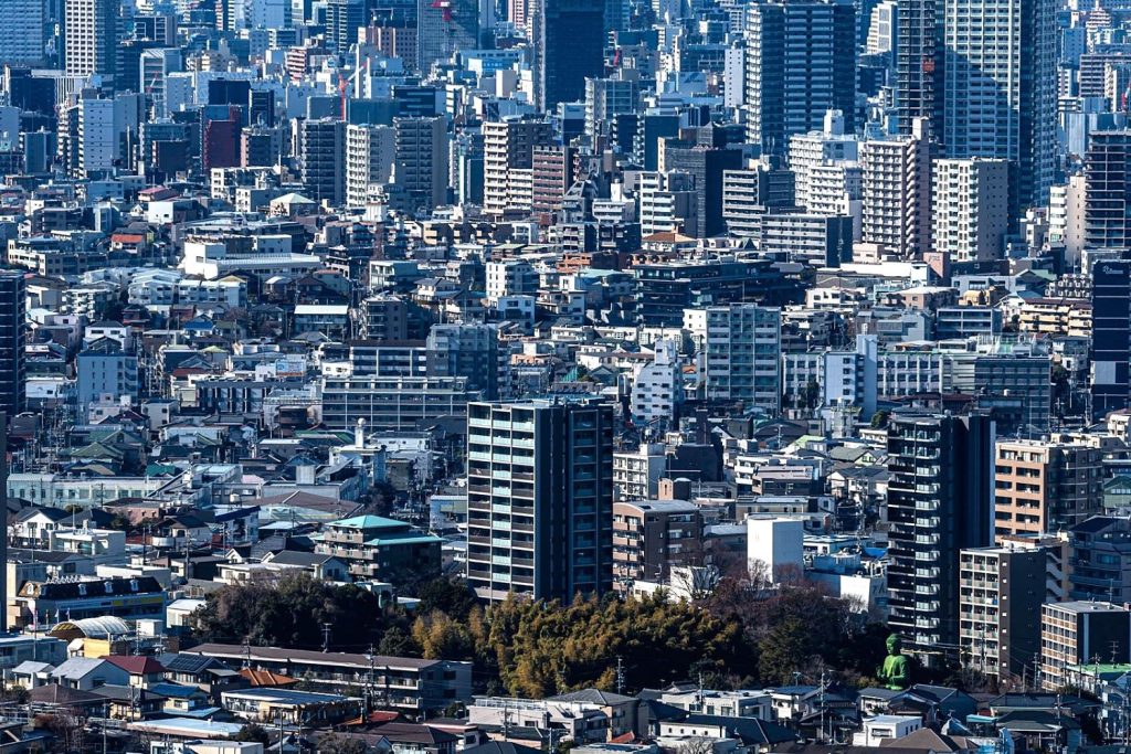 写り込んだ桃巌寺の大仏様