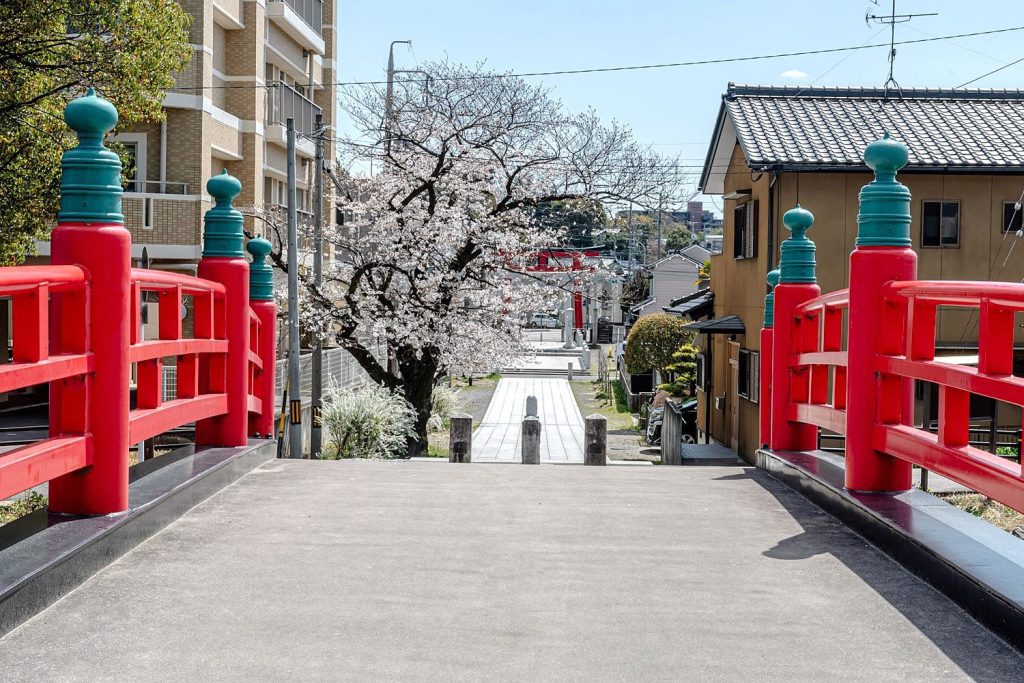 伊賀八幡宮伊賀川の桜